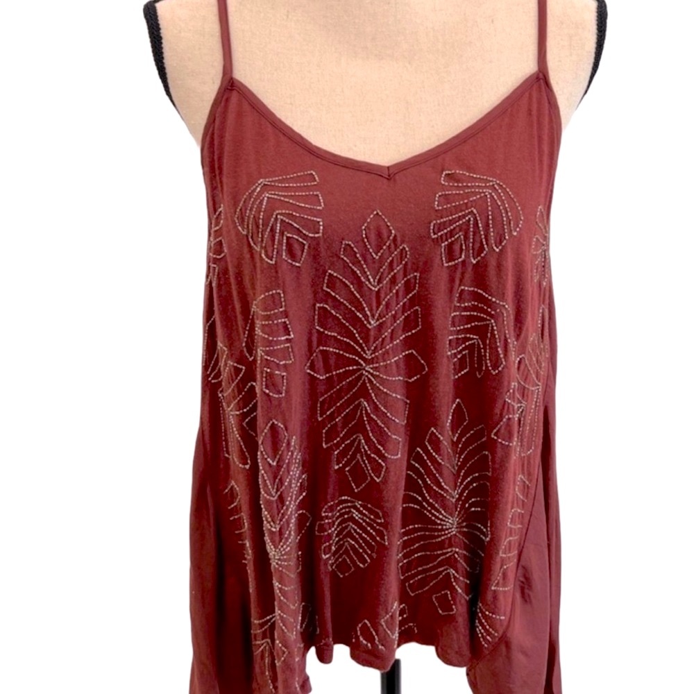 Anthropologie asymmetrical sleeveless top size medium
